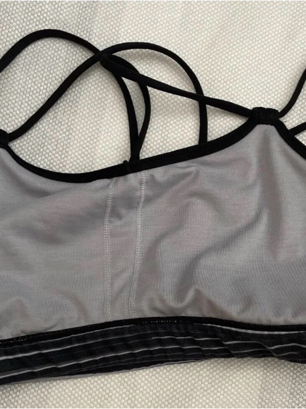Lululemon Make a Move Sports Bra - Twisted Dune Silver Fox/Black Size 10 - Picture 5 of 6